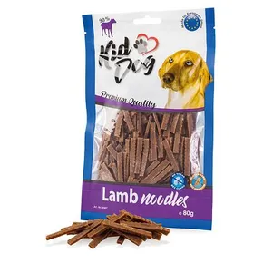 KIDDOG Fleischnudeln – weiches Lammfleisch für kleine Hunde und Katzen 80 g